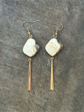 Gold Pearl Drop Earrings — Elegant Women Jewelry